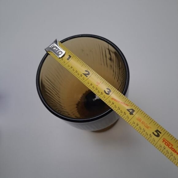 Pfaltzgraff Gourmet Heavy Brown Glass Stemmed Goblet 6.25" tall - Picture 2 of 13